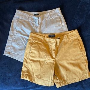 J. Crew Women’s Stretch Chino Shorts (2 pair)